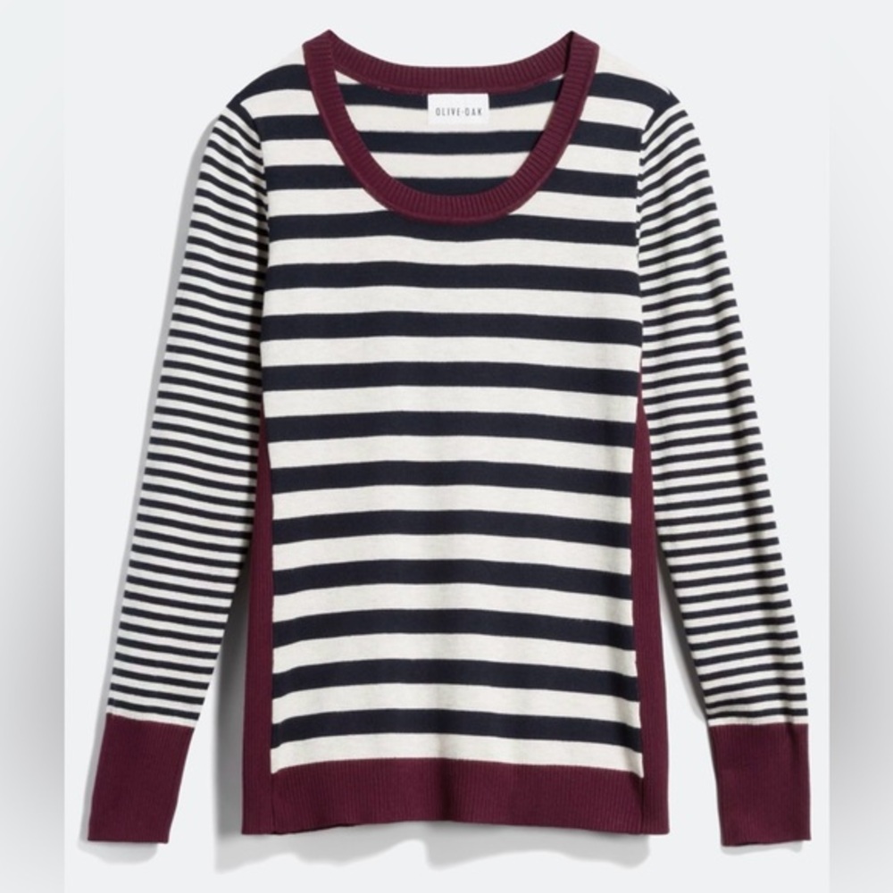 Olive + Oak Maryanne Striped Pullover – Size L